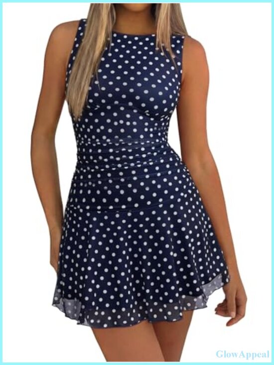 Dresses & Skirts - Sleeveless Boat Neck Mesh Ruched Mini Dress Y2k Party